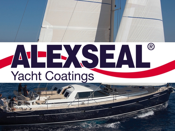 Alex seal Yacht Coatings Logo with Sailboat Image