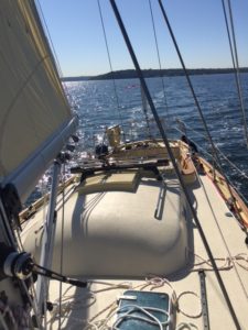 First sail on Puffin