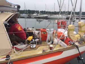 Peter Orban joined me on Puffin as a full-time helper In Hamble