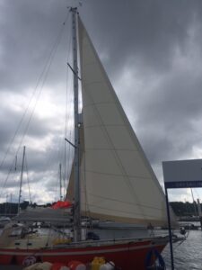 Test hoist for Puffin's new Genoa made by Peter Sanders